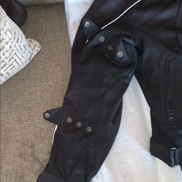 Gently Loved Men's Black Motorcycle Jacket..** Missing Washable Inner Liner** - Picture 11 of 16